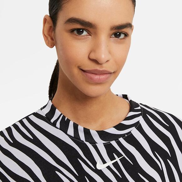 Nike Sportswear Icon Clash Women's Crew Sweatshirt Purple Black Zebra Print NWT - Picture 4 of 10